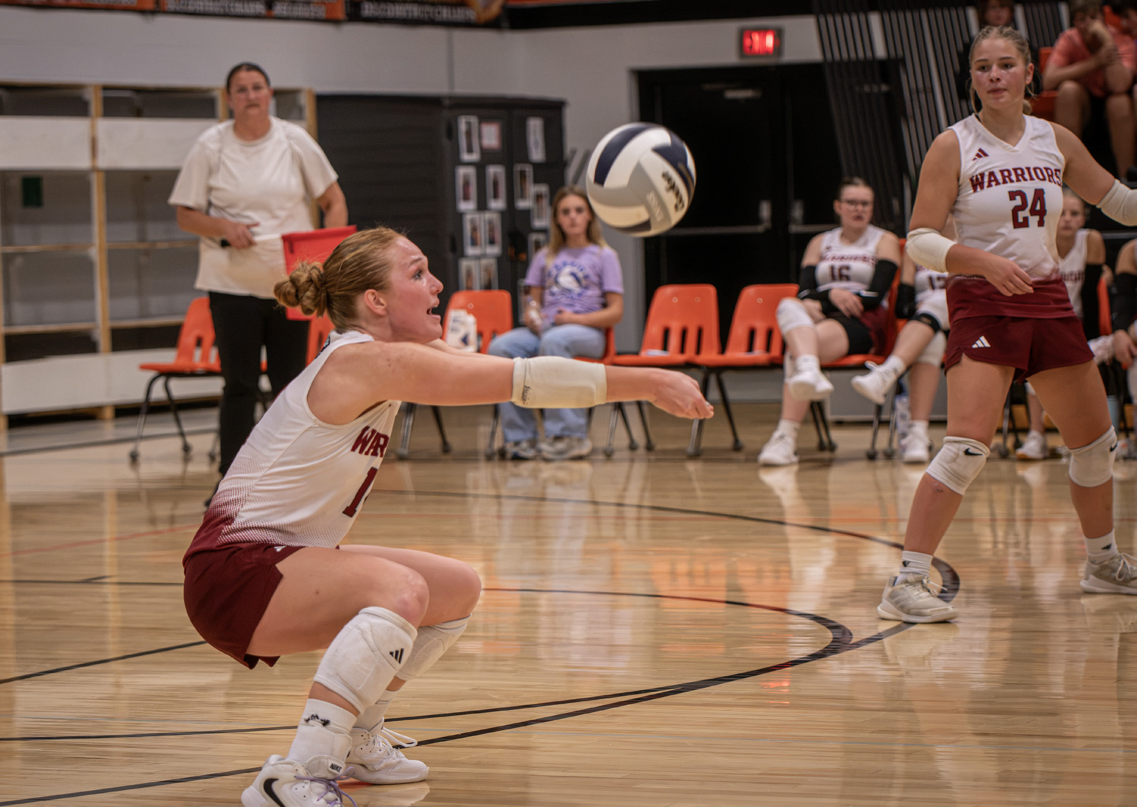 Londyn Ziemba finished with 15 digs against Chambers/Wheeler Central and 15 digs against Stuart. NCJ photos by Rick Holtz