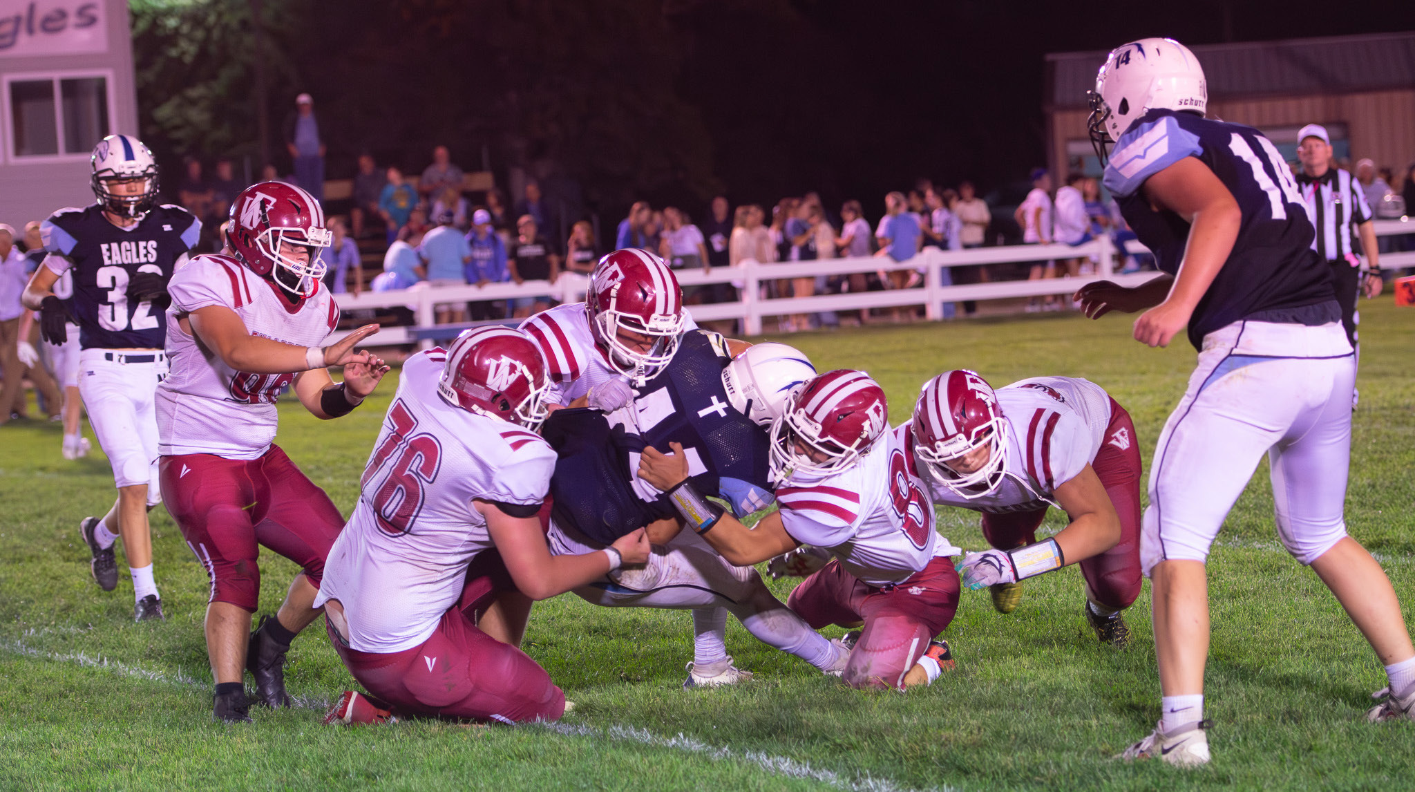 Fullerton’s defense limited Nebraska Christian to 280 yards of offense. NCJ photo by Melissa Aaberg