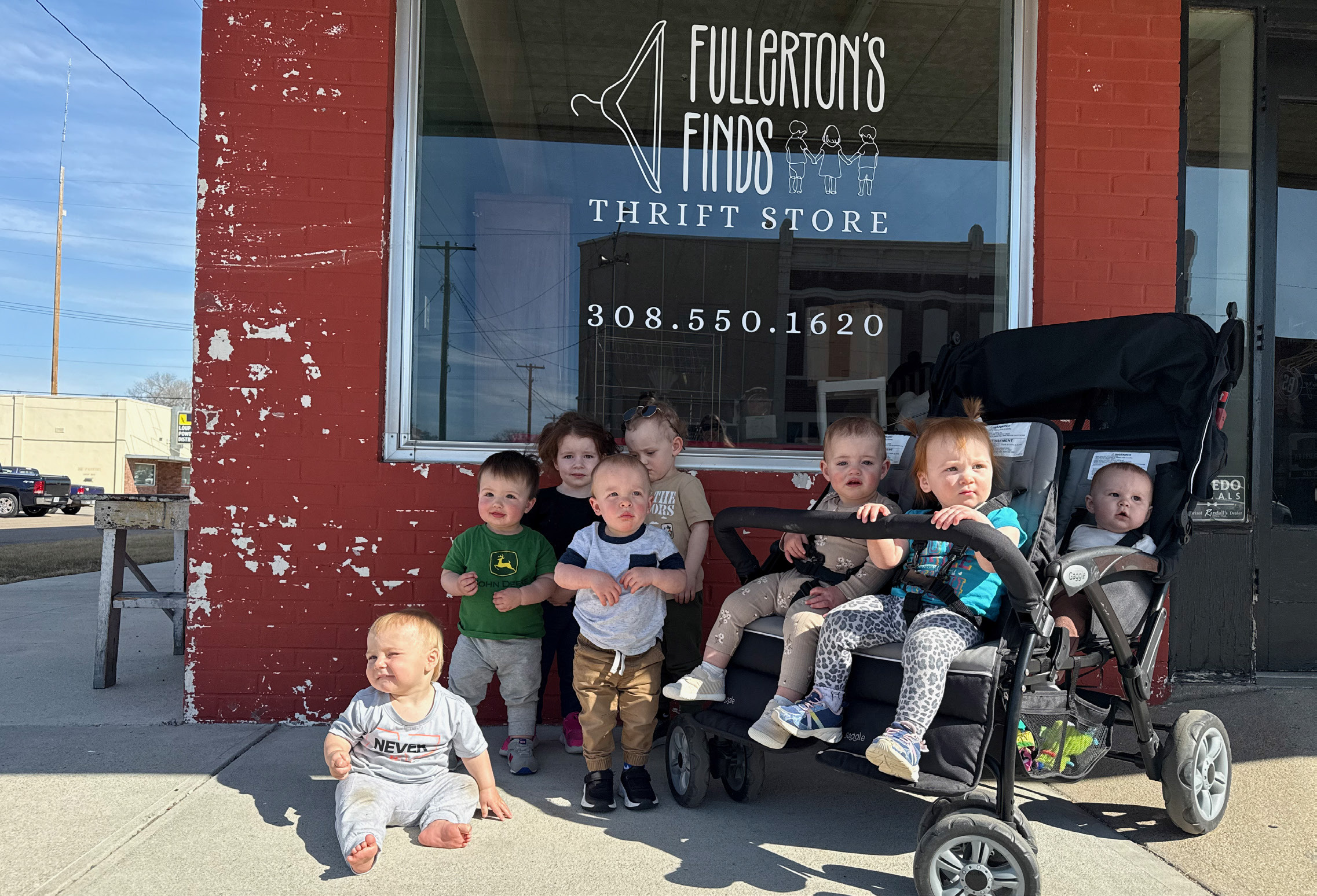 The children at Fullerton’s Future made a trip downtown on Monday to visit the future location of Fullerton’s Finds, the thrift store that will help support the day care. NCJ photo by Rick Holtz
