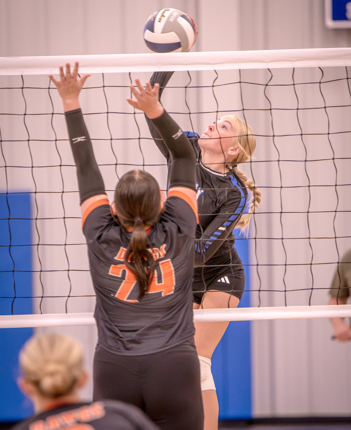 Myah Rinkol finished with 4 kills against Osceola on Thursday. NCJ photo by Rick Holtz