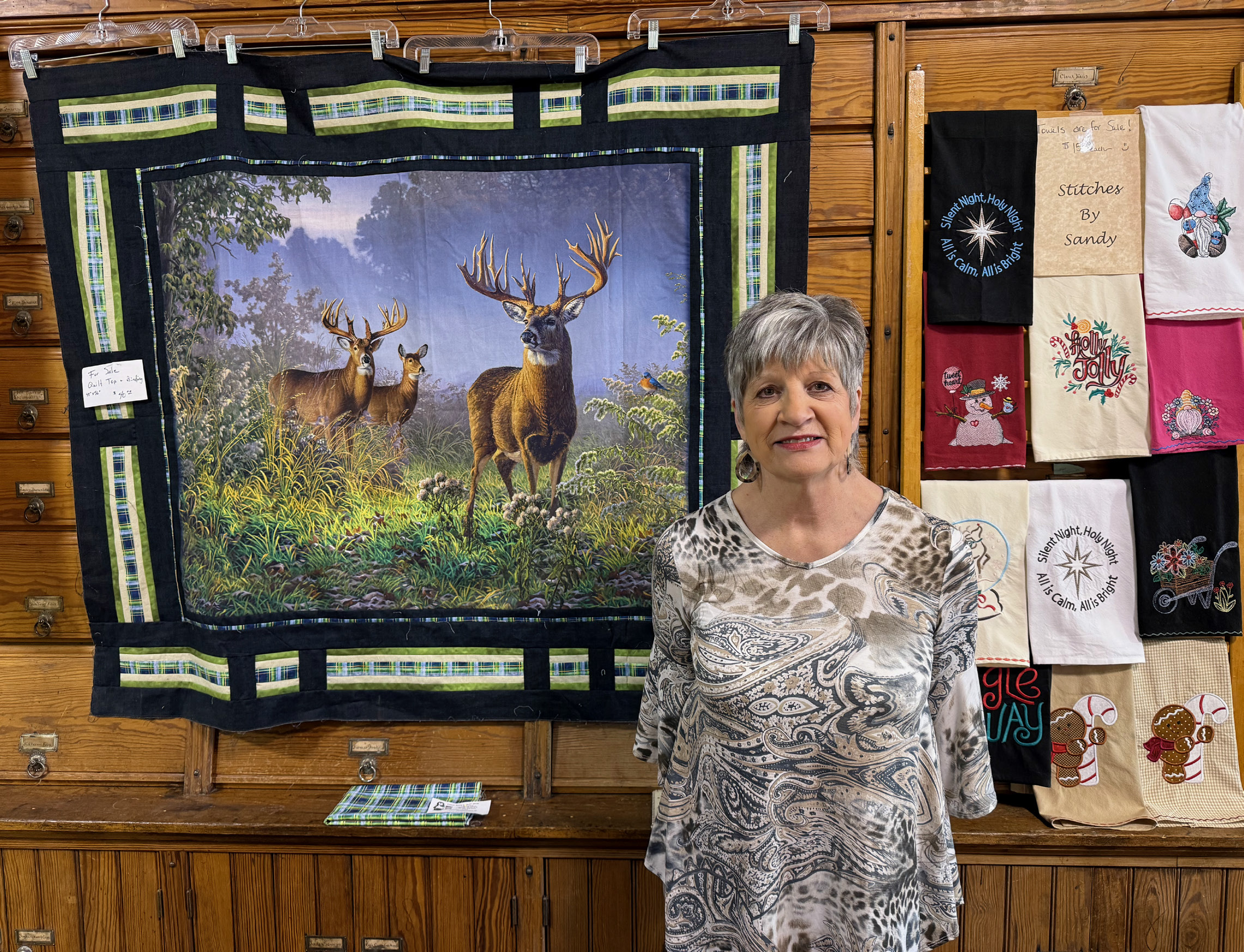 Anne Wemhoff has decided the time is right to retire and move into a new phase of life. She has owned and operated Calico Annie’s Quilt Shop since 1999. NCJ photo by Rick Holtz