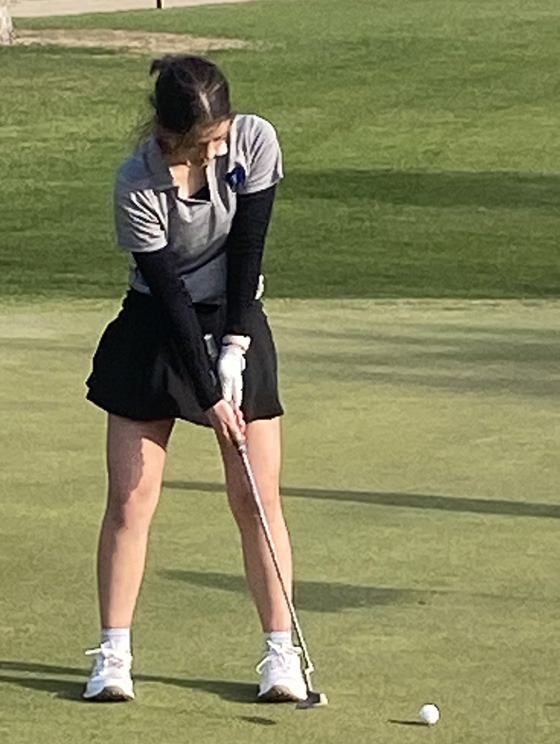 Ava Martinez putts last week at Fairplay. Photo provided