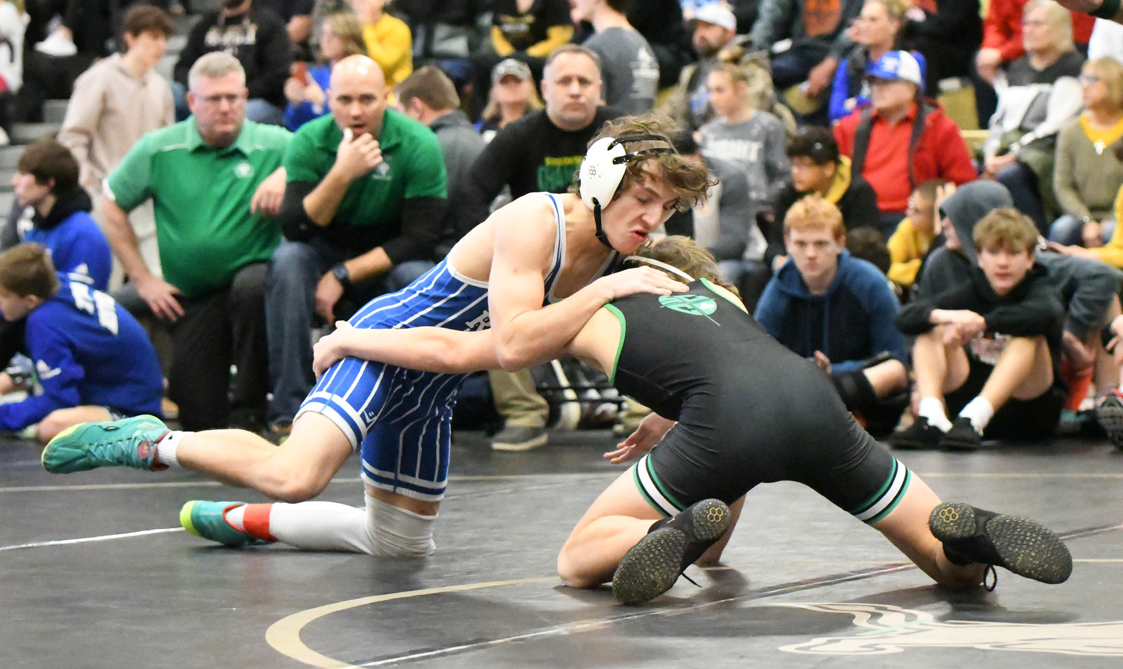 Twin River competed over the weekend at the Aquinas Invitational. Adam Schroder finished third at 120 pounds. NCJ photos by Rick Holtz