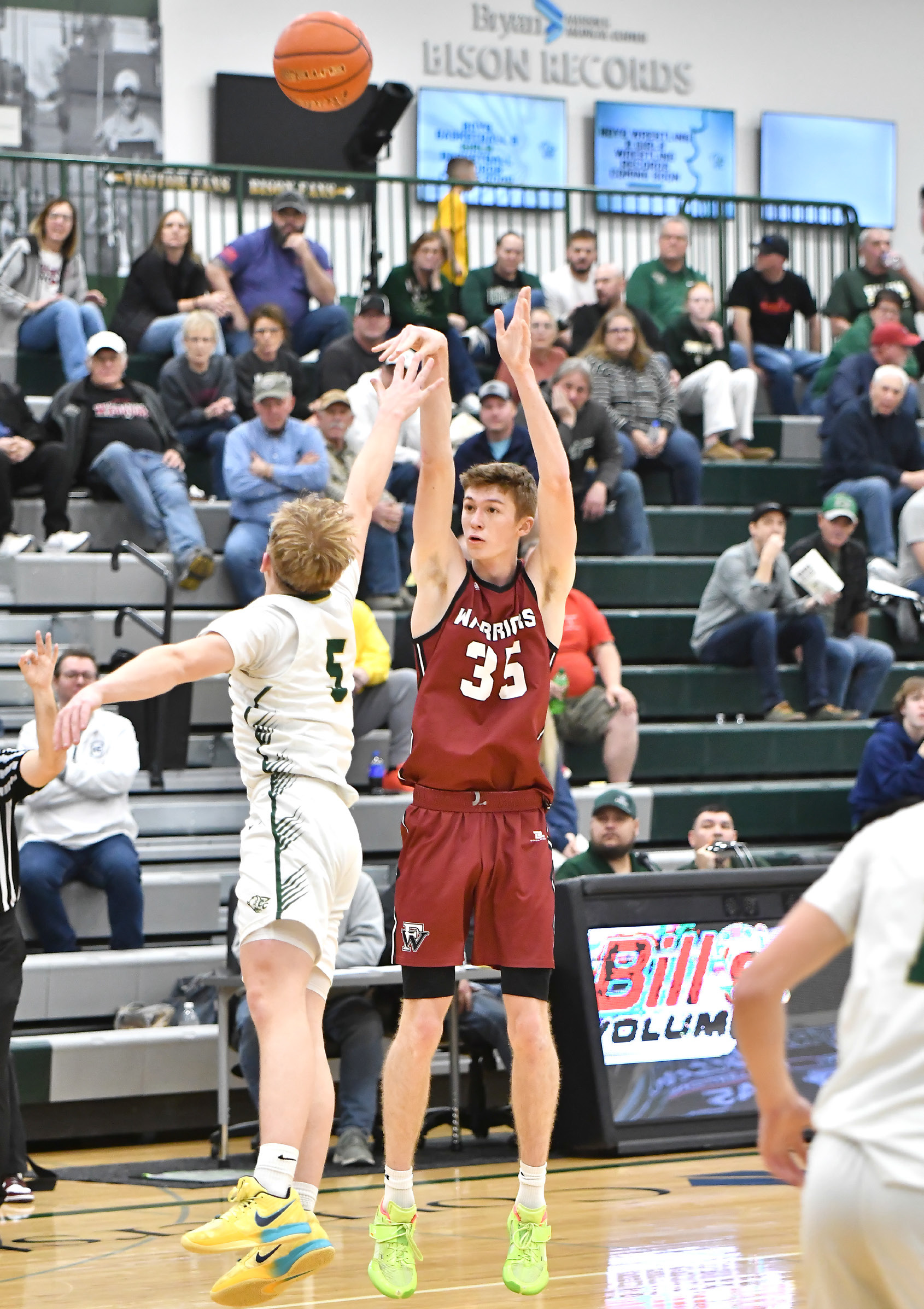 Kane Wetovick broke the Warriors school record for points scored in a career on Friday when the junior scored on a drive to the basket with 7:04 remaining in the first half of Fullerton’s 68-56 win over Central City. NCJ photo by Rick Holtz Check out the NCJ Facebook page to watch the moment the record was shattered