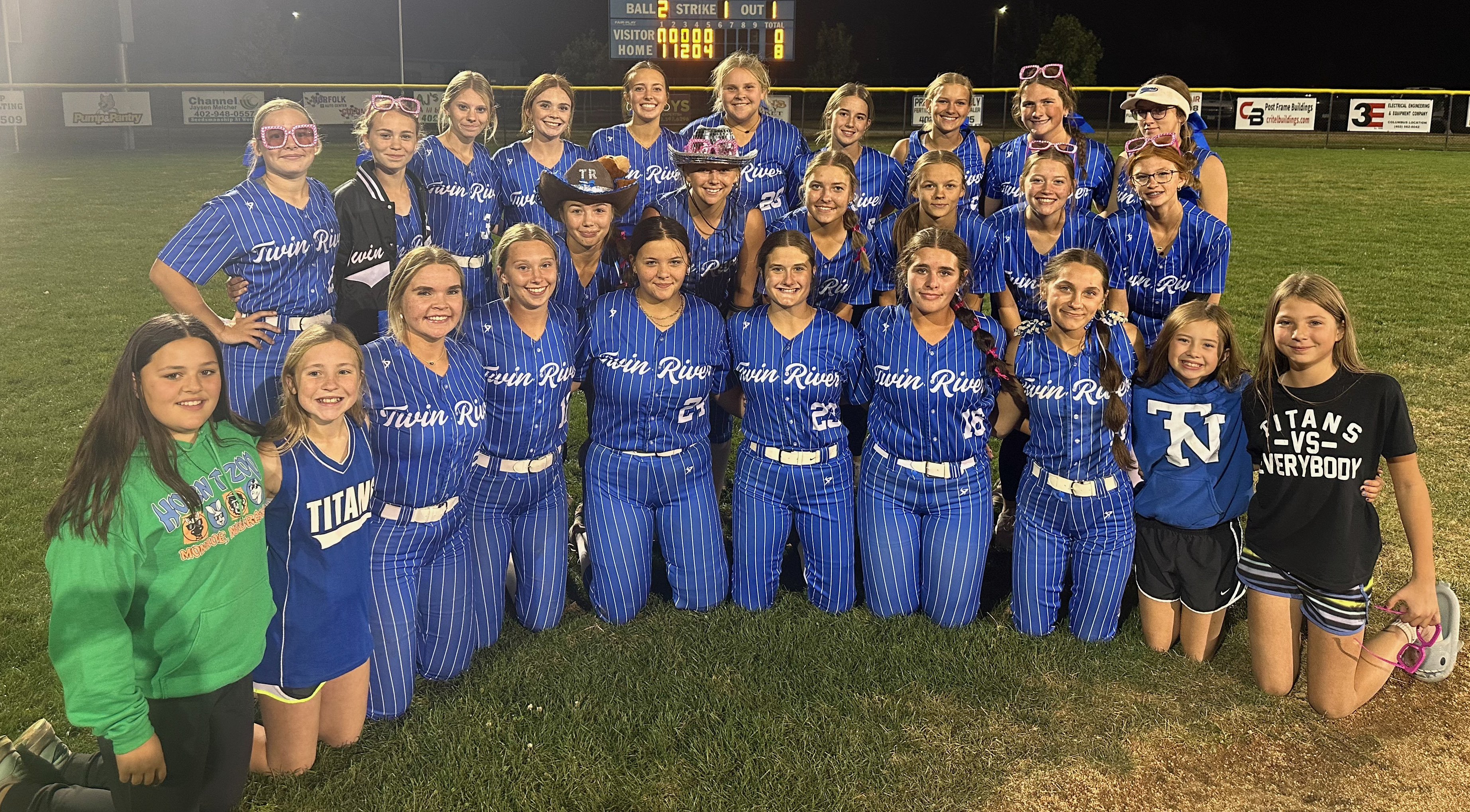The Titans advance to a home District Final game on Friday after Aquinas Catholic. Twin River defeated North Bend Central 11-1 in the C-4 Subdistrict opener and defeated Bayard 8-0 in the championship game. NCJ photo by Rick Holtz
