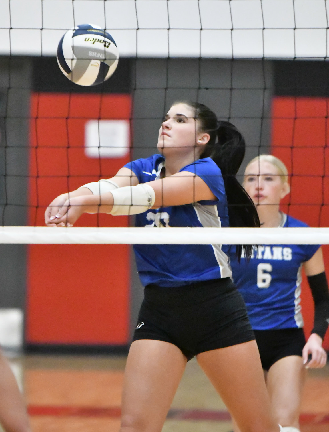 Madalyn Moeller finished with 10 digs and 9 kills in Twin River’s sweep of Madison. NCJ photo by Rick Holtz
