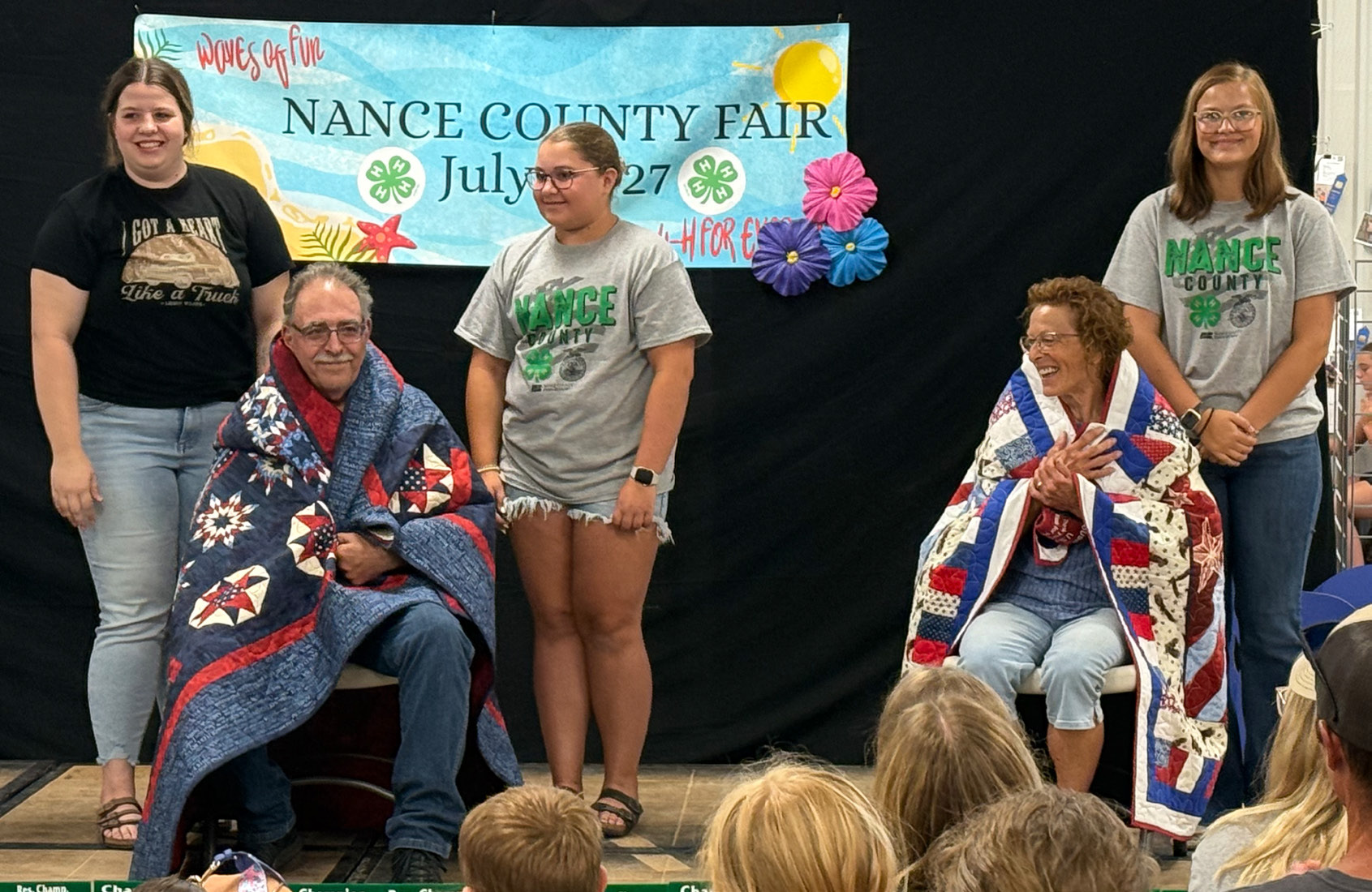 Dennis Gabriel and Susan K. Smith received Quilts of Valor. NCJ photo by Rick Holtz