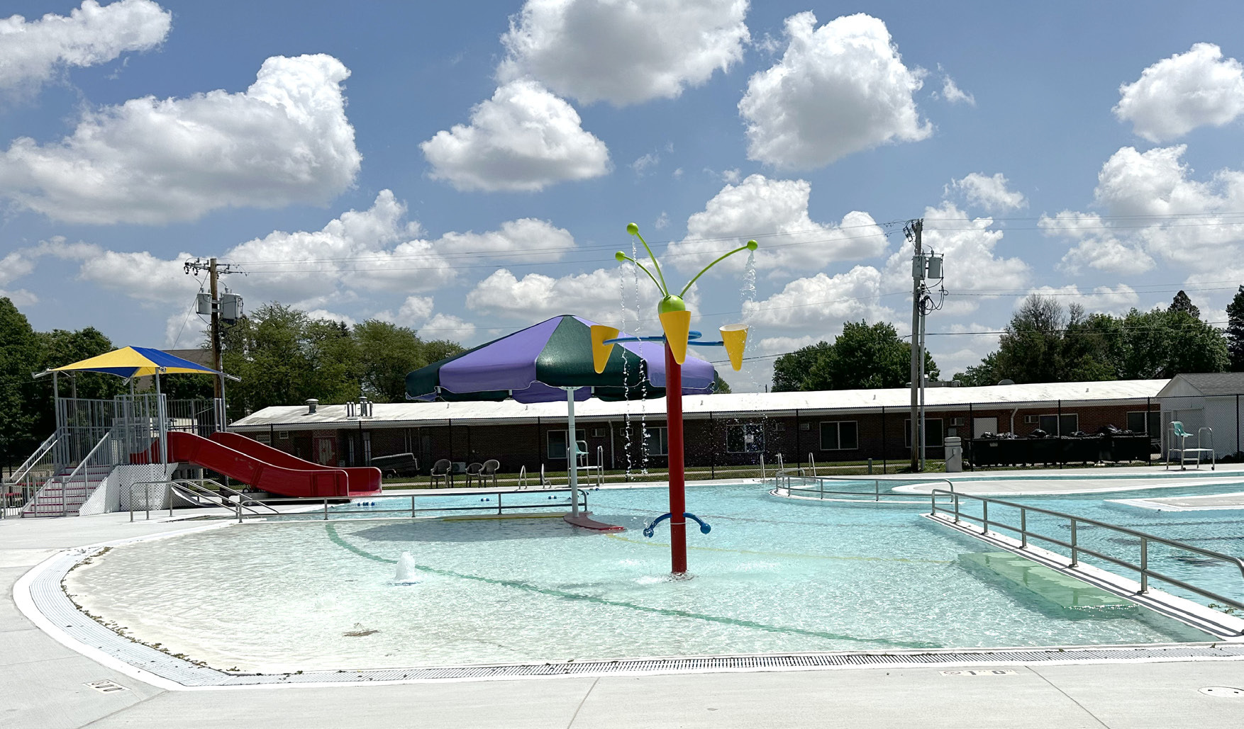 The Fullerton Community Swimming Pool is empty now, but it is set to open next week after additional repairs were needed. NCJ photo by Rick Holtz