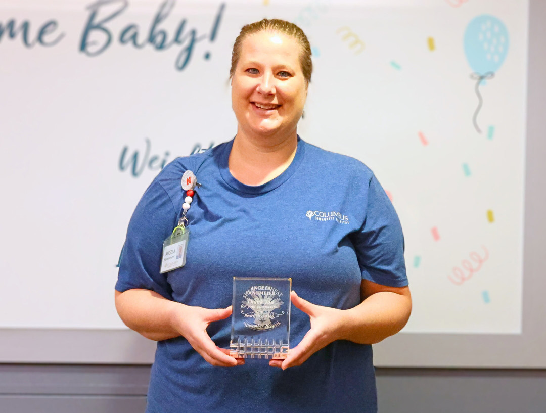 Columbus Community Hospital is proud to announce Angela Fangmeier as the winner of the Sheaf of Wheat Award. Photo provided