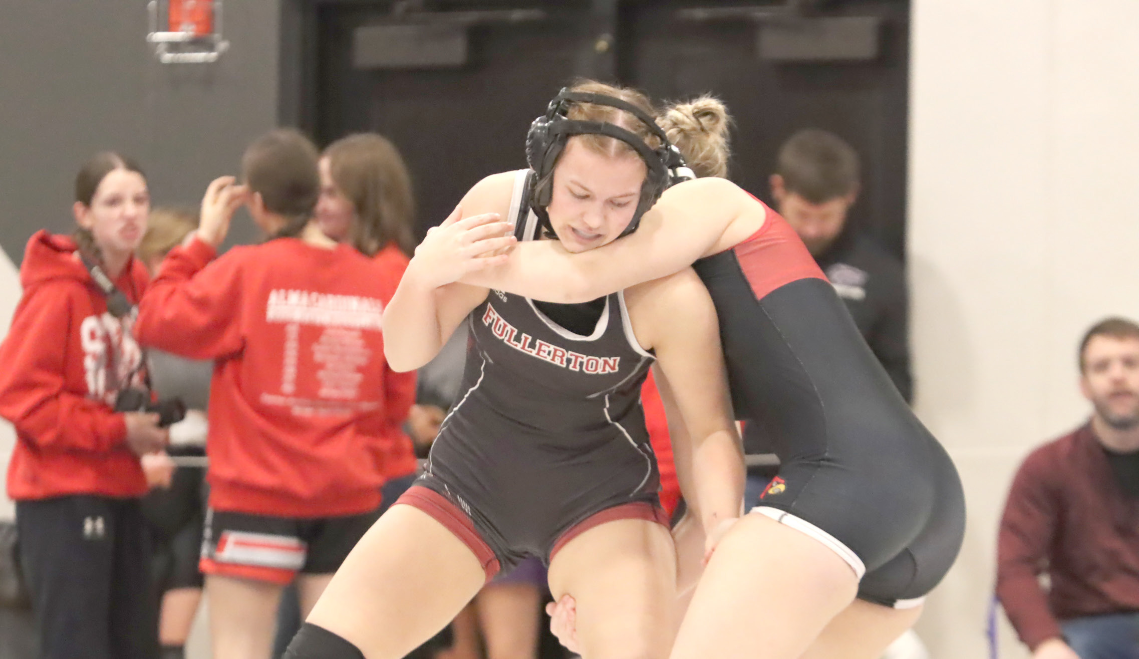 Delylla Olson and Fullerton finished their season last week at the B-2 District. NCJ photo by Ken Kush