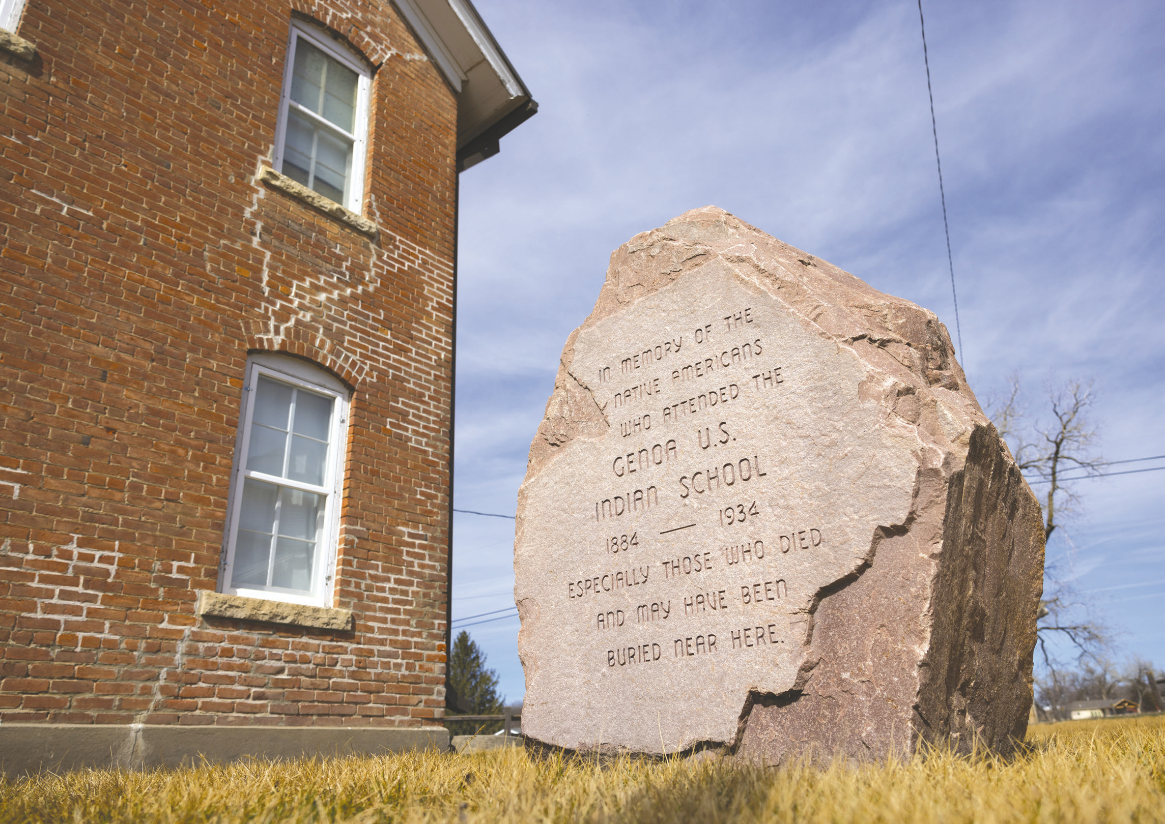 A monument to the students who attended the Genoa U.S. Indian Industrial School stands in Genoa, Neb. Photos by Rebecca S. Gratz for the Flatwater Free Press