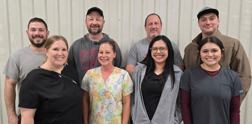 The winning team at Trivia Night was the Fullerton Dental team, consisting of Dr. Melissa Schock (front left), Jessica Bridger, Jenny Bueno, Ruby Bueno, Dustin Schock (back left), Jarod Bridger, Les Sharman and Isaac Gleason. Photos provided