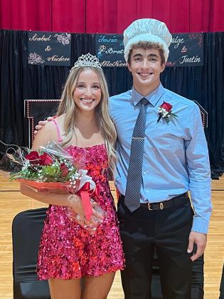 Aiden Norman was crowned Homecoming King and Isabel Norman was crowned Homecoming Queen on Saturday at the coronation ceremony. Photo provided by Laura Sabata