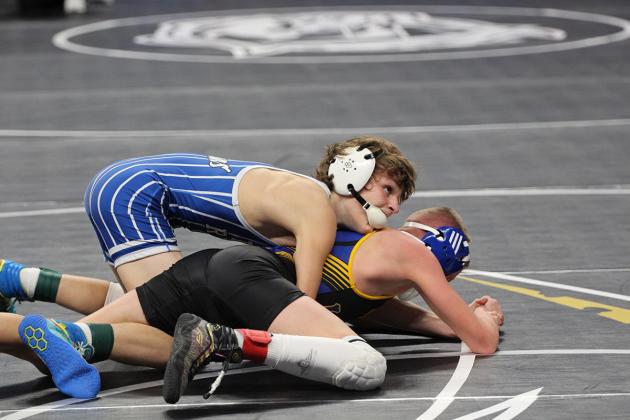 Braxtin Fowler was 2-0 on Thursday and has guaranteed himself a medal. NCJ photo by Travis Lane