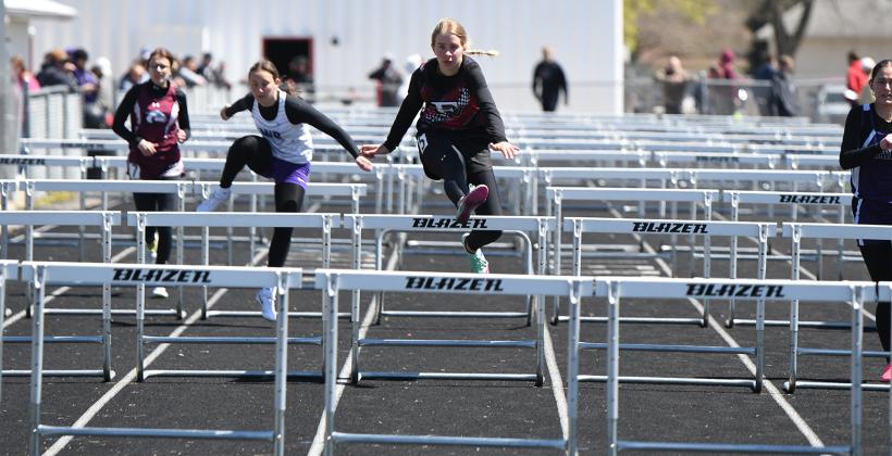 Paige Horn finished third in the 100-meter hurdles. NCJ photo by Rick Holtz