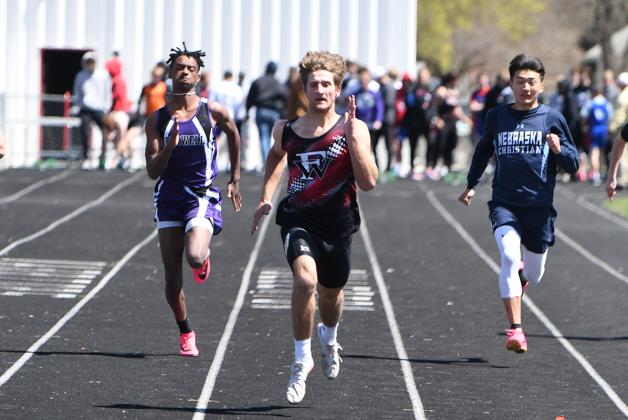 Fletcher Dubas finished second in the 200-meter dash and fourth in the 100-meter dash. NCJ photo by Rick Holtz