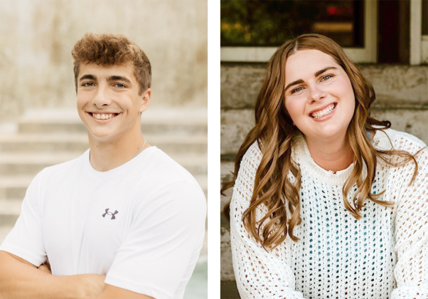 Aiden Norman and Tessa Cherry were this year's recipients of scholarships from the Nance County Foundation. Photos provided