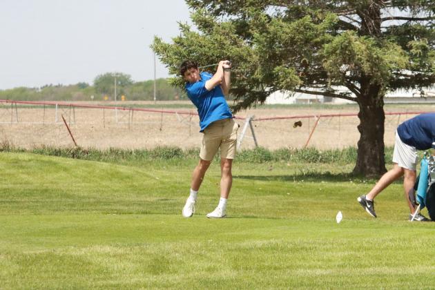 Corbin Rodriguez shot a 107 at the Crossroads Conference golf meet. NCJ photo by Ken Kush