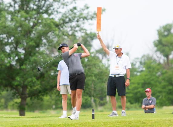 Kiptyn Hamik put in a strong performance over two days at the Class D State Golf Championships last week in Columbus. He did not return home empty-handed, earning a medal after finishing 10th. NCJ photos by Melissa Aaberg