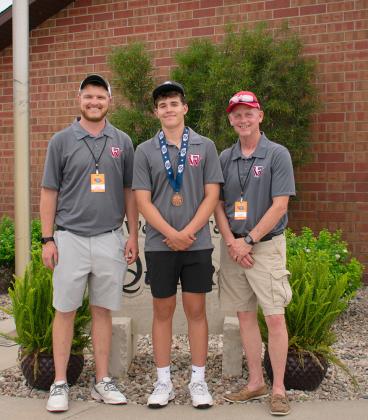 Kiptyn Hamik put in a strong performance over two days at the Class D State Golf Championships last week in Columbus. He did not return home empty-handed, earning a medal after finishing 10th. NCJ photos by Melissa Aaberg