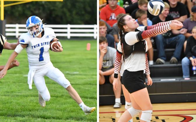 Fullerton’s Georgia Bridger and Twin River’s Colsten Rodriguez led by example on the field and court this year and have been named the NCJ Athletes of the Year. NCJ file photos