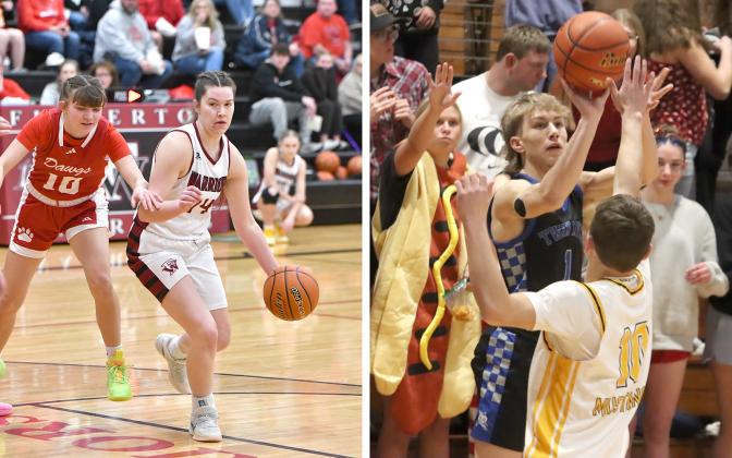 Fullerton’s Georgia Bridger and Twin River’s Colsten Rodriguez led by example on the field and court this year and have been named the NCJ Athletes of the Year. NCJ file photos
