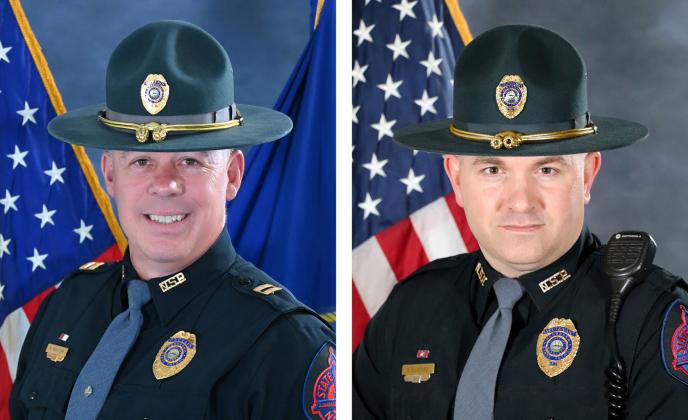 Lt. Mike Maytum and Lt. Noah McNeese were promoted to the rank of captain. Photos provided