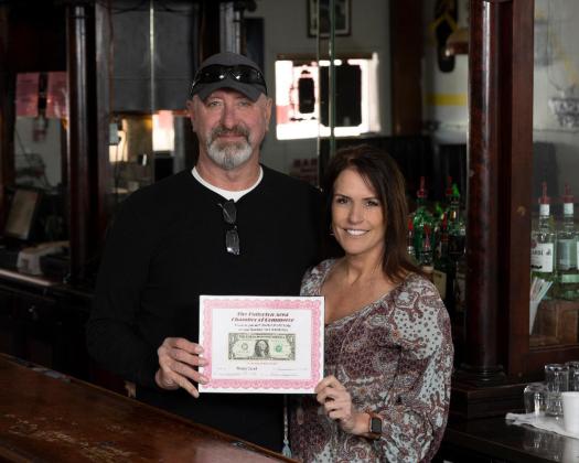 New Owners of Timber Creek Bar Receive First Dollar Award Todd &amp; Rita Hellbusch of Fullerton with their First Dollar Award From Fullerton Chamber Of Commerce. __________________________________________