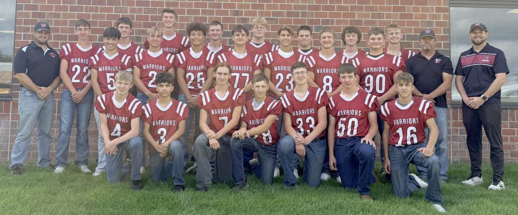 Back Row L-R: Assistant Coach Jeremy Wetovick, Brock Dubas, Mason Hemmingsen, Tucker Smith, Isaac Supik, Kane Wetovick, Kingston Samuels, Landen Glup, Riley Williams, Leighton Baker, Jakob Supik, Isaac Carey, Cael Dubas, Wyatt Reilly, Parker Aaberg, Kyle Horn, Assistant Coach Eric Frenzen, and Head Coach Brandon Siegel Kneeling L-R: Kale Robinson, Breydem Navarro, Joe Johnson, Brayden Voichahoske, Chase Lesiak, Barrett Bridger, and Cole Small. Photo provided