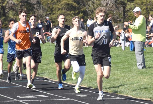 Caleb Rood won the 400-meter dash and the 800-meter run last week. NCJ photo by Beth Sparrow