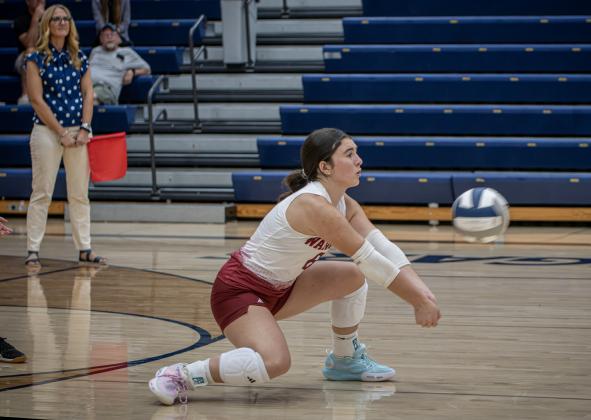 Ava Smith had 9 digs for Fullerton in their season-opening match against Cross County. NCJ photos by Rick Holtz