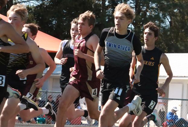 Caleb Rood finished second in the 800-meter run (2:13.02) and third in the 400-meter dash (54.43). NCJ photo by Ken Kush