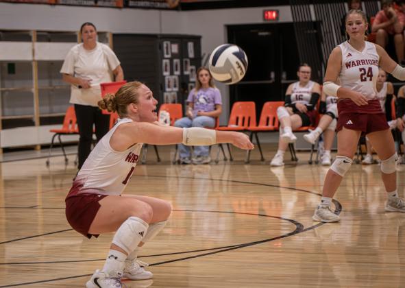 Londyn Ziemba finished with 15 digs against Chambers/Wheeler Central and 15 digs against Stuart. NCJ photos by Rick Holtz