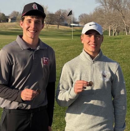 Kip Hamik led the Warriors with an 80, finishing fourth overall. Isaac Supik finished eighth overall with an 87. Both golfers earned medals at the Wood River Invite. Photos provided