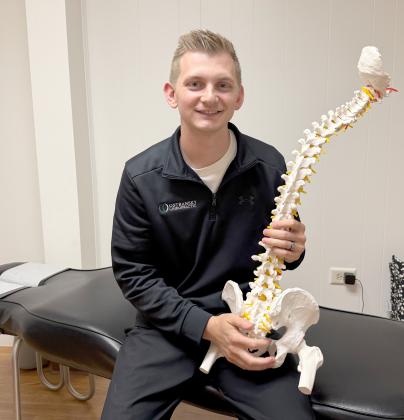Dr. T.J. Ostransky, a member of the Fullerton Class of 2015, recently opened the doors of Ostransky Chiropractic. After spending years in Grand Island, he opened a practice in Central City. NCJ photo by Rick Holtz