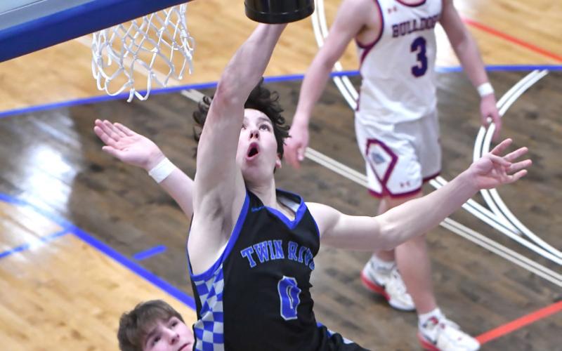 Corbin Rodriguez scored 15 of his 21 points in the second half on Thursday against the Bulldogs. NCJ photo by Rick Holtz
