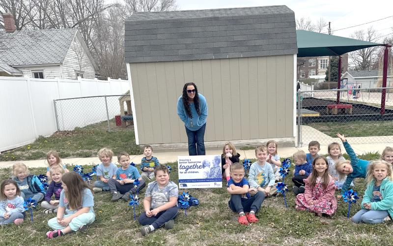 Preschoolers wear blue to raise awareness