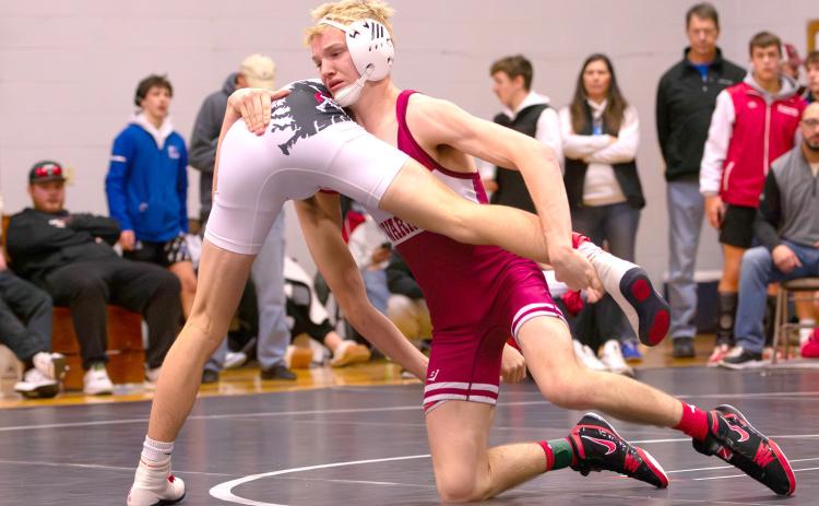 Tate Wood was the 120 pounds champion. NCJ photo by Melissa Aaberg