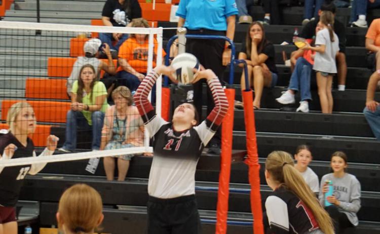 Georgia Bridger finished with 18 assists against Chambers / Wheeler Central and added 21 assists against Stuart. NCJ photo by Cathy Cook