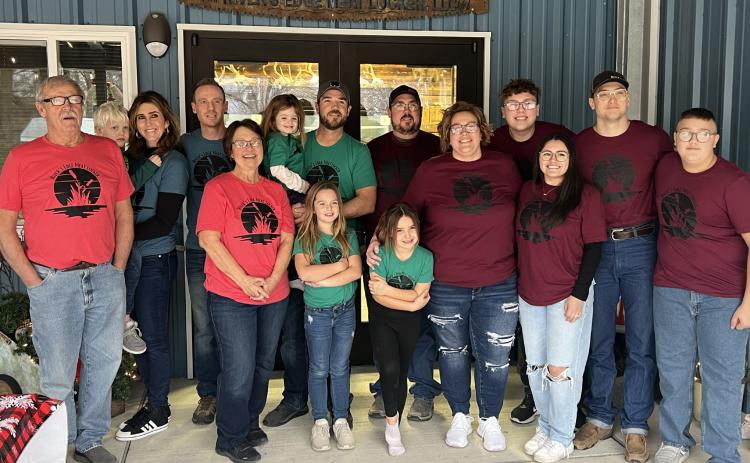 Brad and Candace Gleason family along with extended family who helped during their recent grand opening. Photo provided