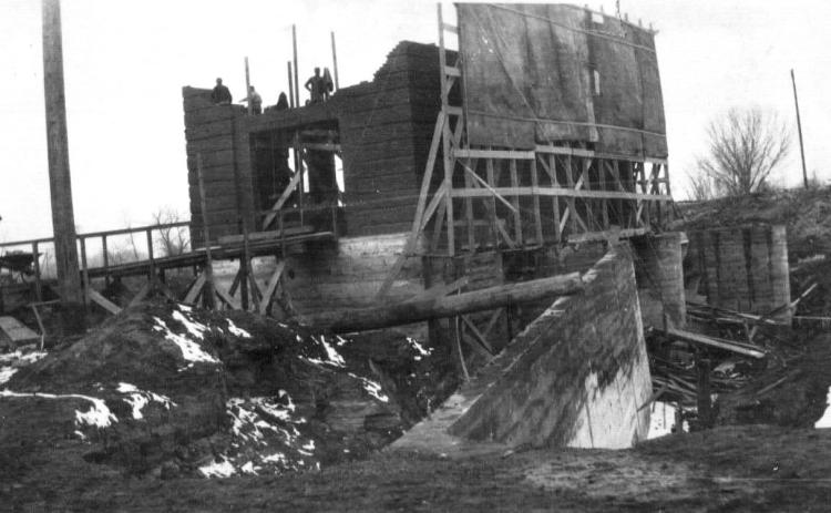 Construction of the power house taken in 1923. Photo provided by Ruthie Imus
