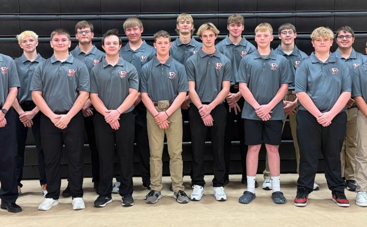 Fullerton opened their golf season this week. Back from left: Tate Wood, Jacob Finley, Gavin Vetick, Cayden Scheffler, Hunter Gochenour, Tucker Smith, Derek Warner. Front from left: Coach Shawn Ostransky, Parker Aaberg, Dillon Fitzgerald, Kolt Francis, Ryan Cook, Wyatt Beed, Logan Padula, Kingston Samuels. Photo provided