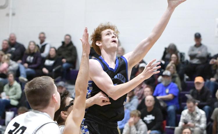 Adam de Jager finished with 5 point off the bench for Twin River on Saturday. NCJ photo by Rick Holtz