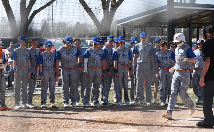 Korbe Urkoski hits a solo home run in the first inning of Twin River’s 9-2 win over Fairbury on Thursday. NCJ photo by Rick Holtz