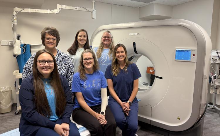 Pictured Radiology Technologist Team: Back (L to R)Melissa Wiese, R.T.(R)CT,MR, Laura Nelson R.T.(R)CT,M, Cindra Steinbach, R.T.(R)CT,MR, Front (L to R) Keiley Tisthammer, R.T.(R)CT,MR, Amanda Ray, R.T.(R), Pamela Weeder, R.T.(R)CT. Photo provided