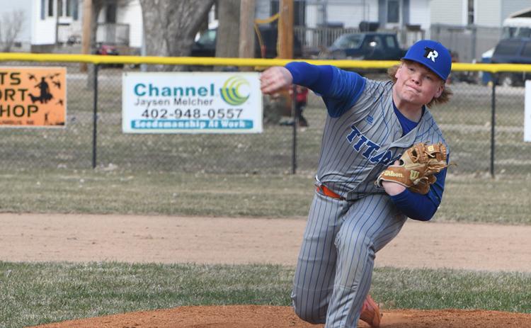 Paydon Rinkol threw 3 1/3 innings and went 3-for-3 at the plate for Twin River. NCJ photo by Rick Holtz