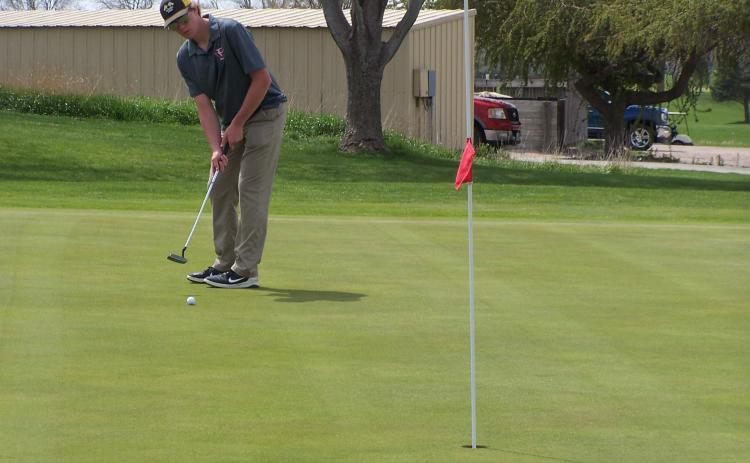 Trey Swertzic led the Warriors with a 94 and a 29th place finish at the St. Cecilia Invite at Southern Hills Golf Course in Hastings on Thursday. Photo provided