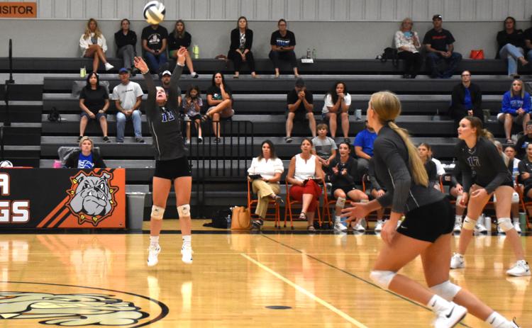 Libby Held finished with 15 assists for the Titans on Thursday. NCJ photo by Beth Sparrow