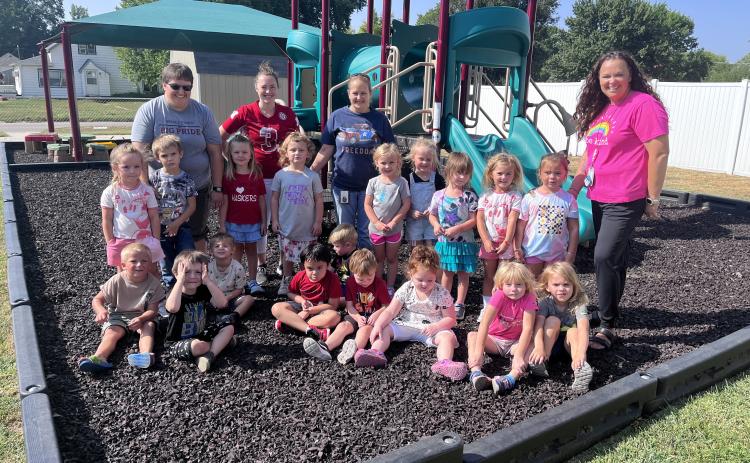 Pictured back row: Samantha Mace (para), Jaylie Hodgman (para) and Angie Robol (co-teacher). Middle- Larkyn Melcher, Kane Titus, Tatum Stankoski, Izabella Hogan, Sydney Ususaz, Paisley Hodgman, Elianna Hogan, Londyn Melcher, Natalya Coreas, Nichole Zarek (teacher). Sitting- Theodore Meyer, Lathan Spencer, Kodan Sack, Jason Escatante-Carnejo, Reign Barndenburg, Lincoln Hodgman, Clara Daw, Raelynn Sack, Ezra Sicrks. NCJ photo by April Carr