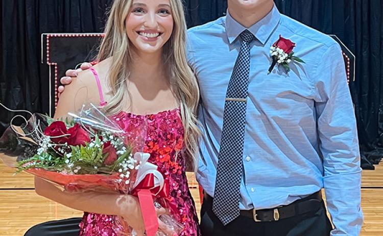 Aiden Norman was crowned Homecoming King and Isabel Norman was crowned Homecoming Queen on Saturday at the coronation ceremony. Photo provided by Laura Sabata